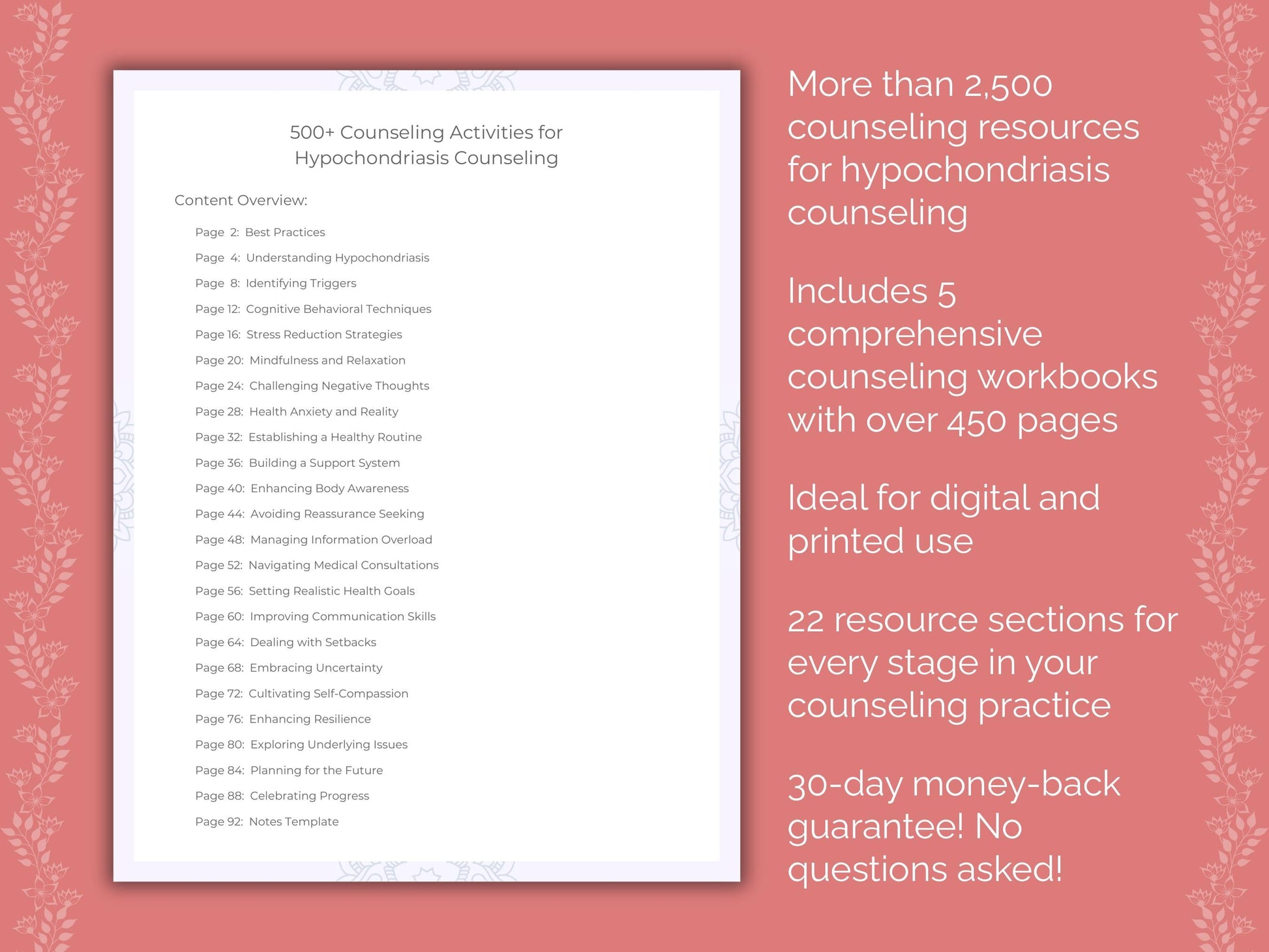 Hypochondriasis Counseling Counseling Templates