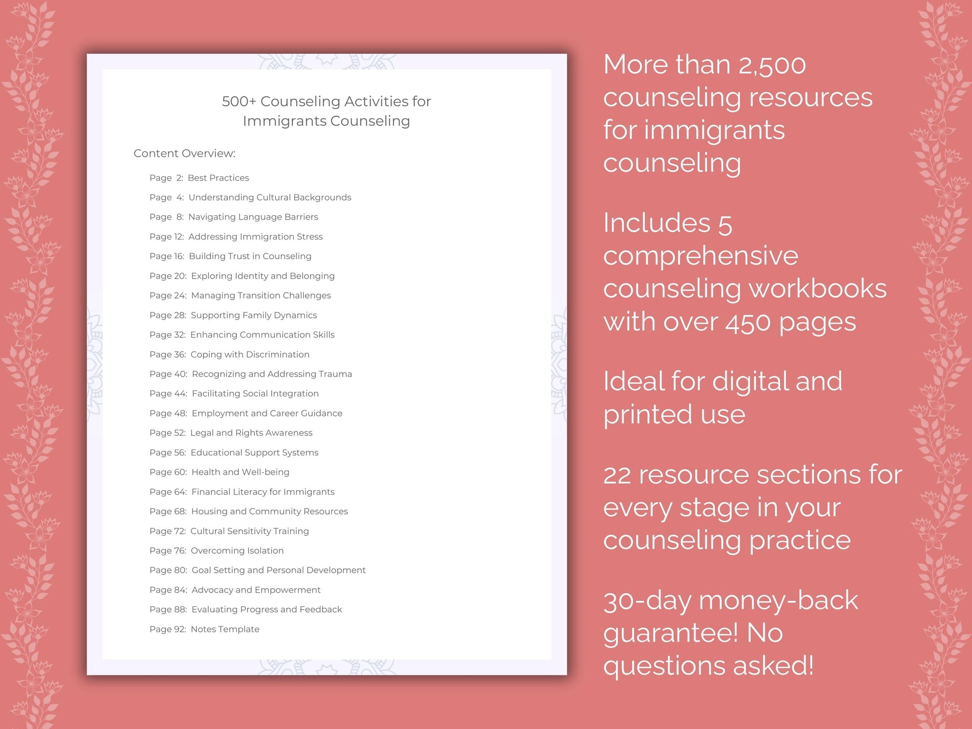 Immigrants Counseling Counseling Templates