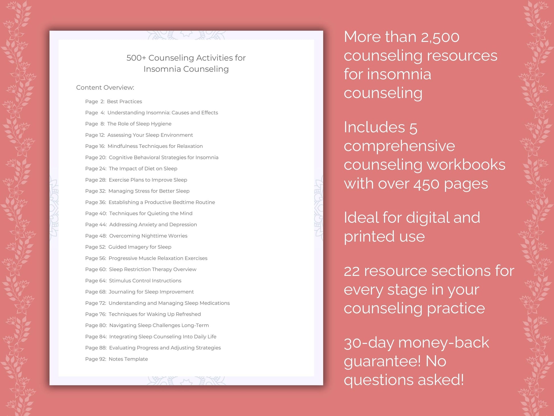 Insomnia Counseling Counseling Templates