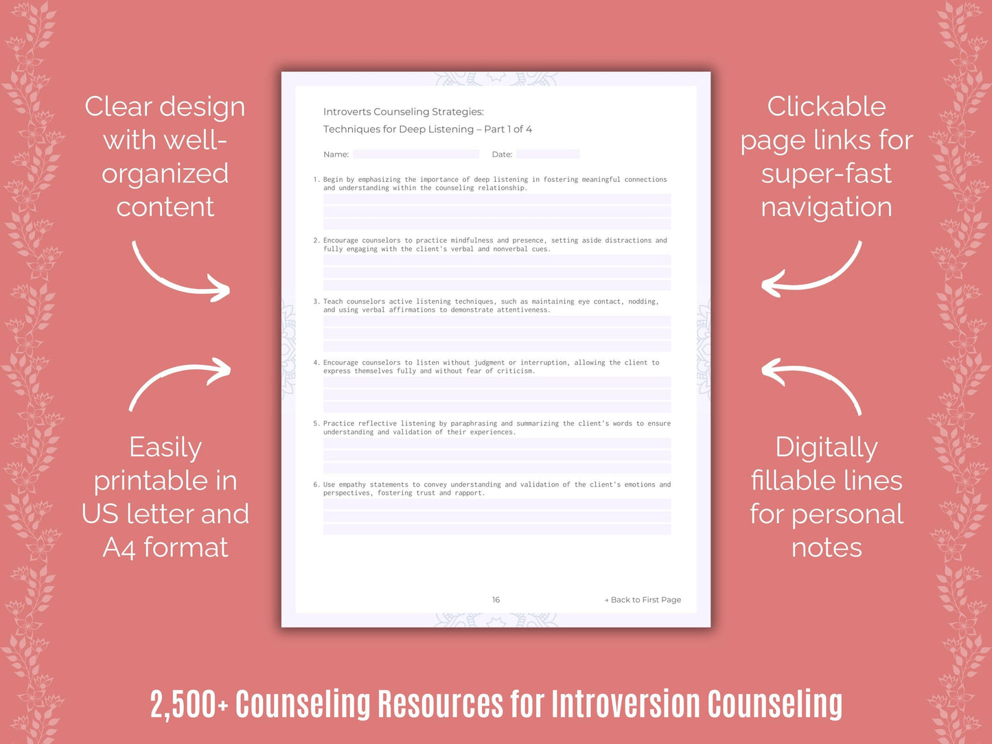 Introversion Counseling Counselor Cheat Sheets