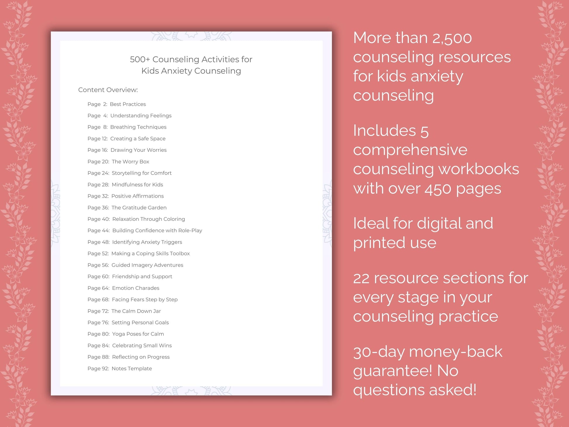 Kids Anxiety Counseling Counseling Templates