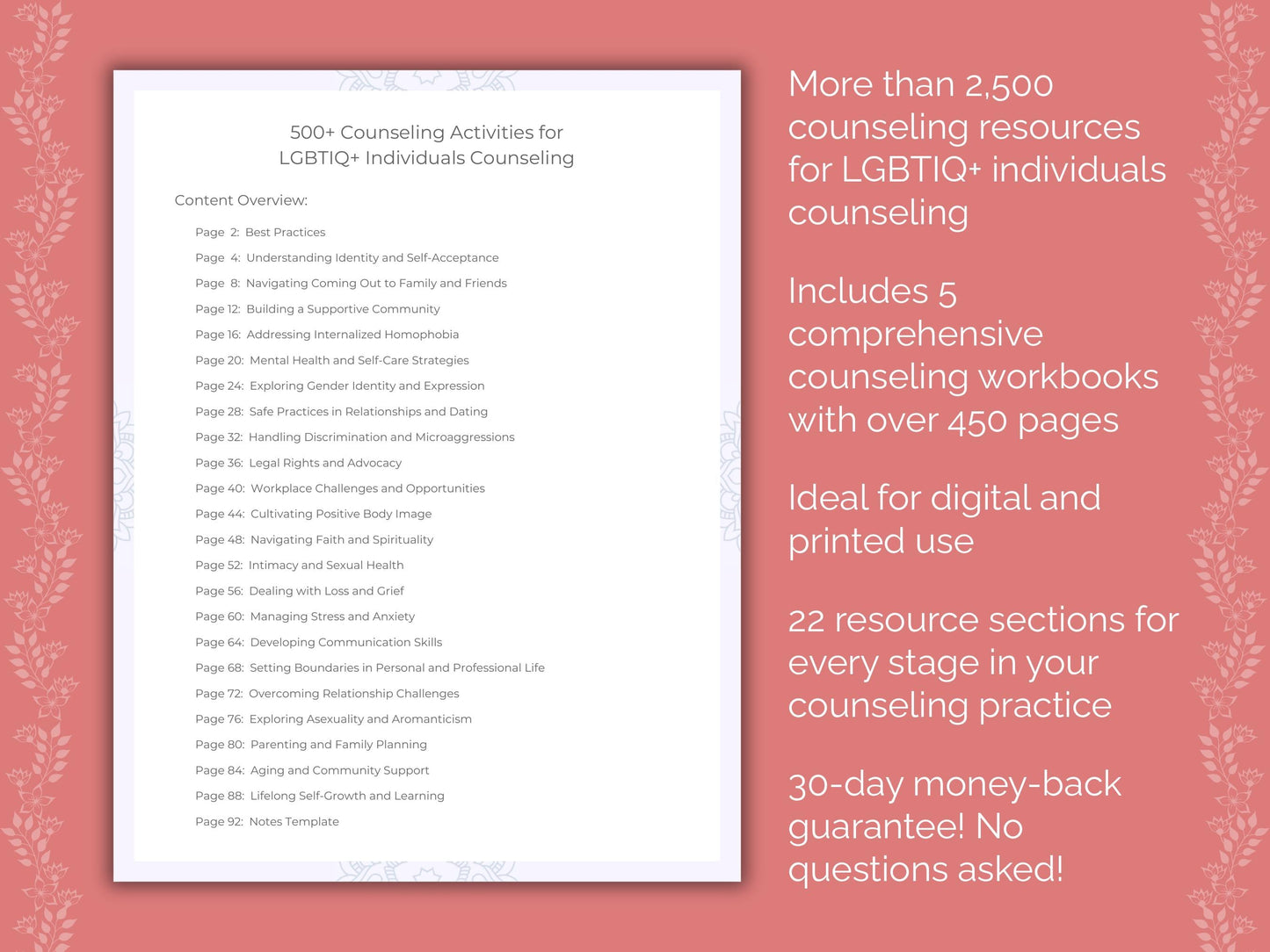 LGBTIQ+ Individuals Counseling Counseling Templates