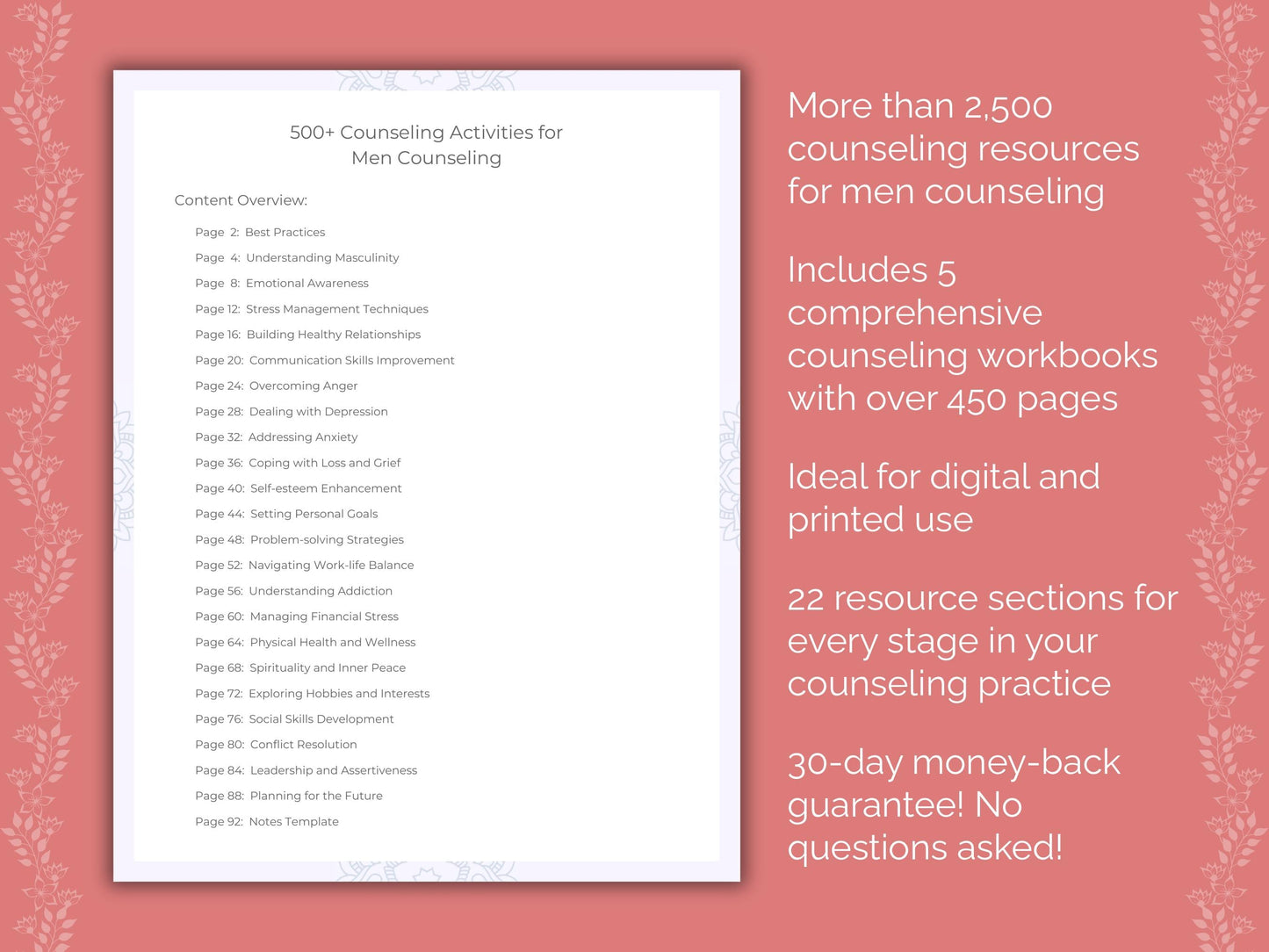 Men Counseling Counseling Templates