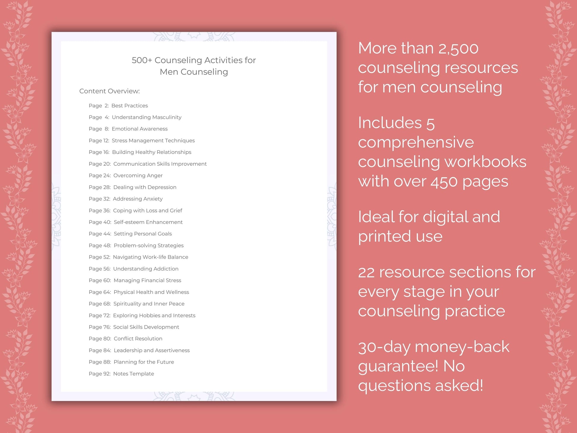 Men Counseling Counseling Templates