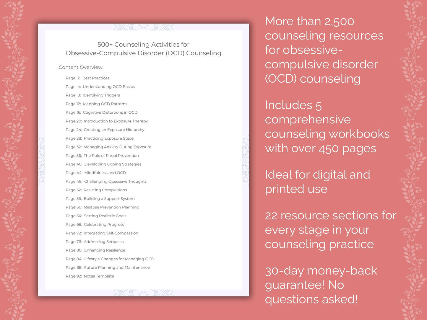 Obsessive-Compulsive Disorder (OCD) Counseling Counseling Templates