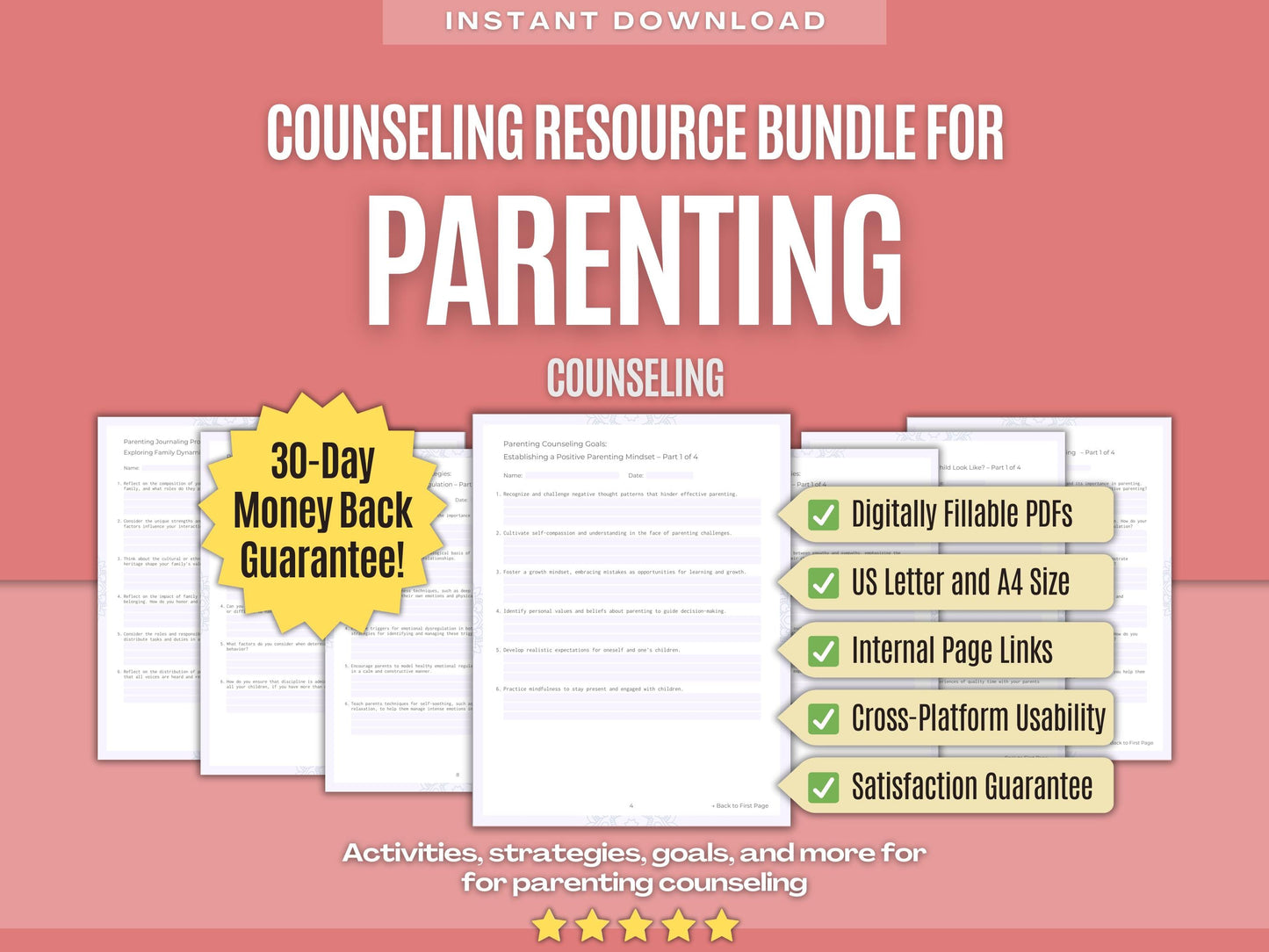 Parenting Counseling Psychology Workbooks