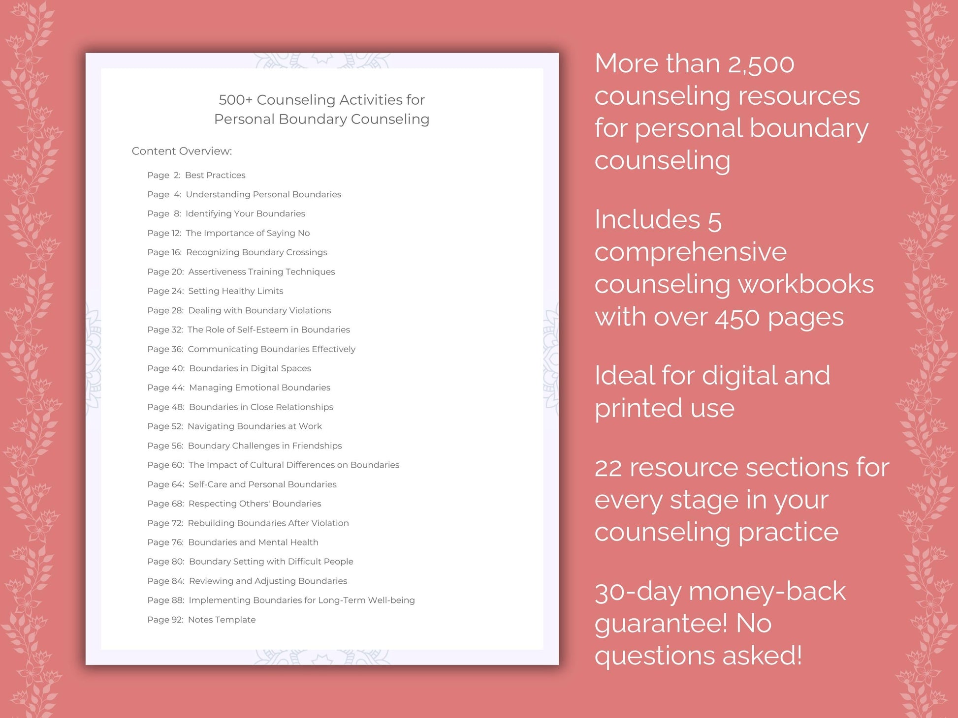 Personal Boundary Counseling Counseling Templates