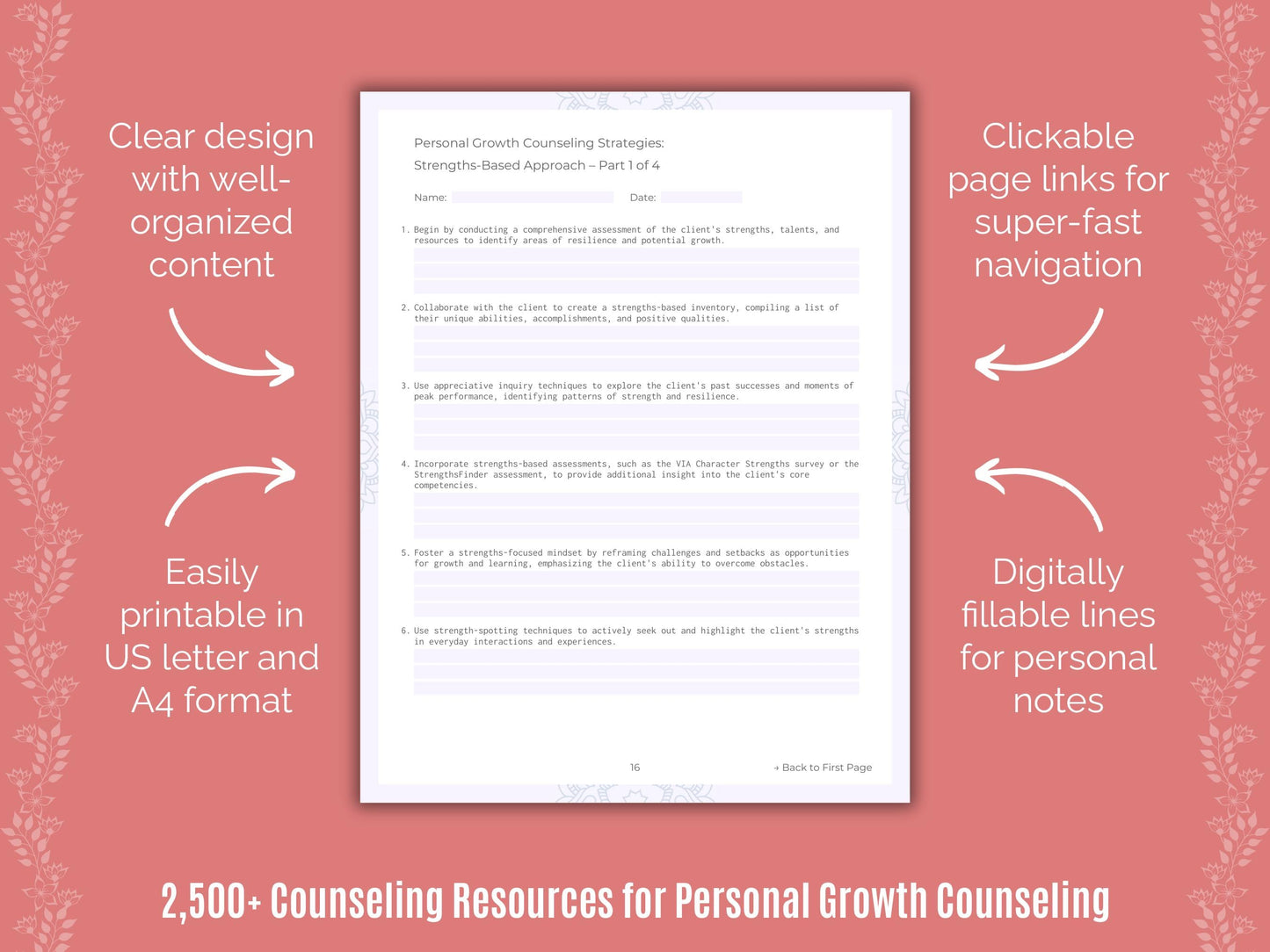 Personal Growth Counseling Counselor Cheat Sheets