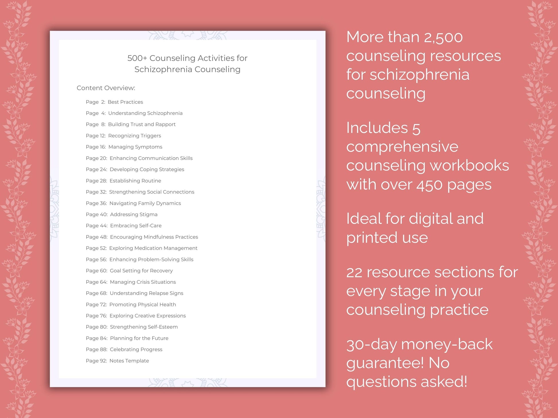 Schizophrenia Counseling Counseling Templates