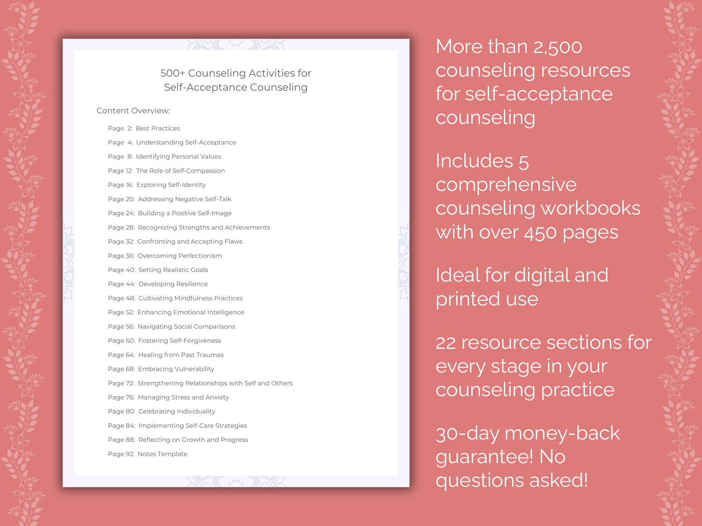 Self-Acceptance Counseling Counseling Templates