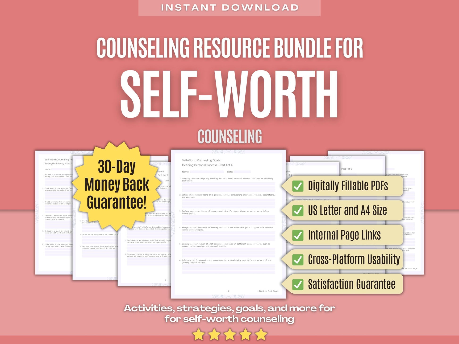 Self-Worth Counseling Psychology Workbooks