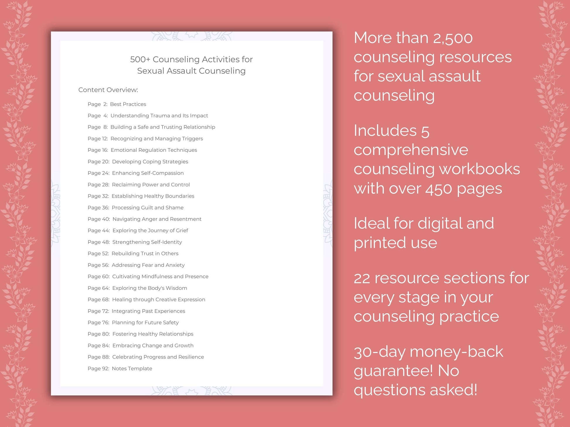 Sexual Assault Counseling Counseling Templates