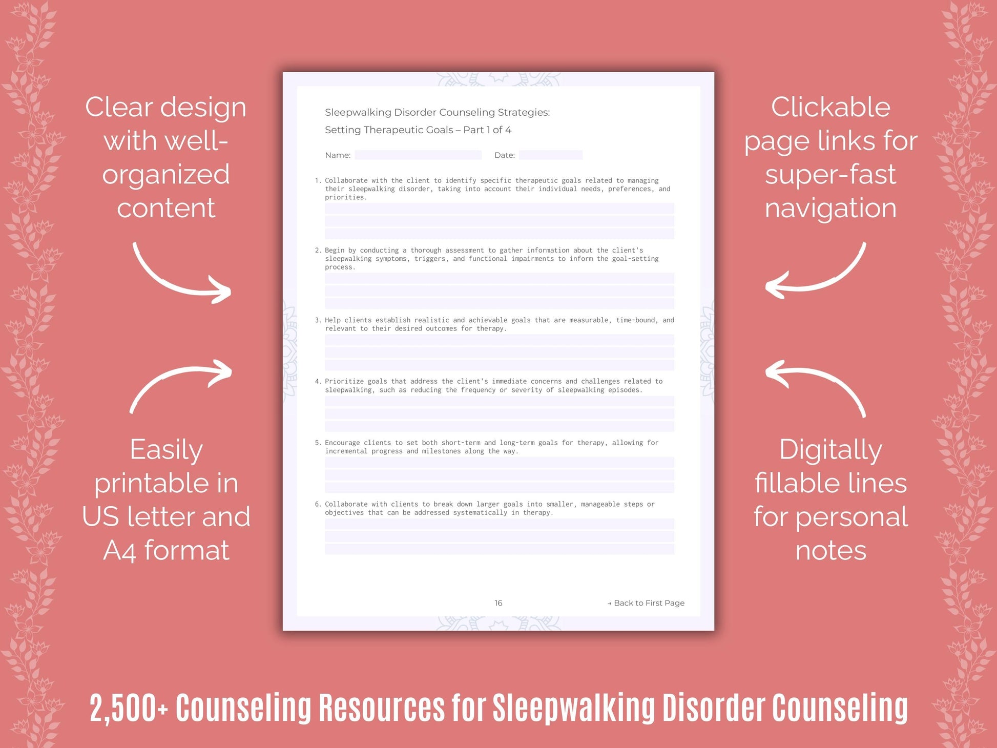 Sleepwalking Disorder Counseling Counselor Cheat Sheets