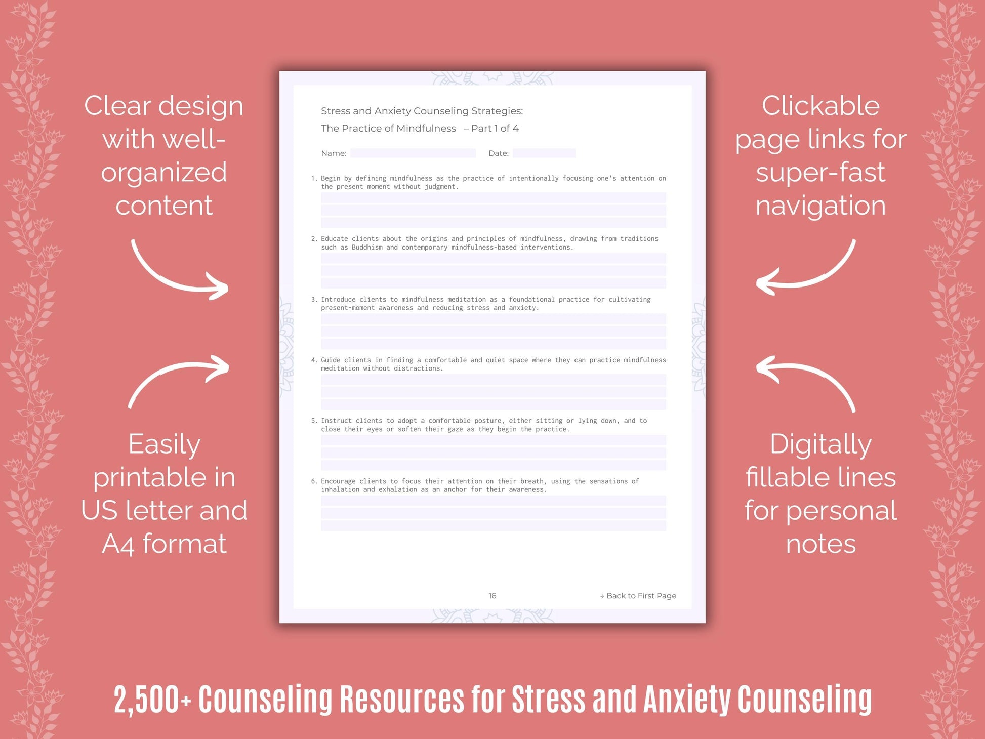 Stress and Anxiety Counseling Counselor Cheat Sheets