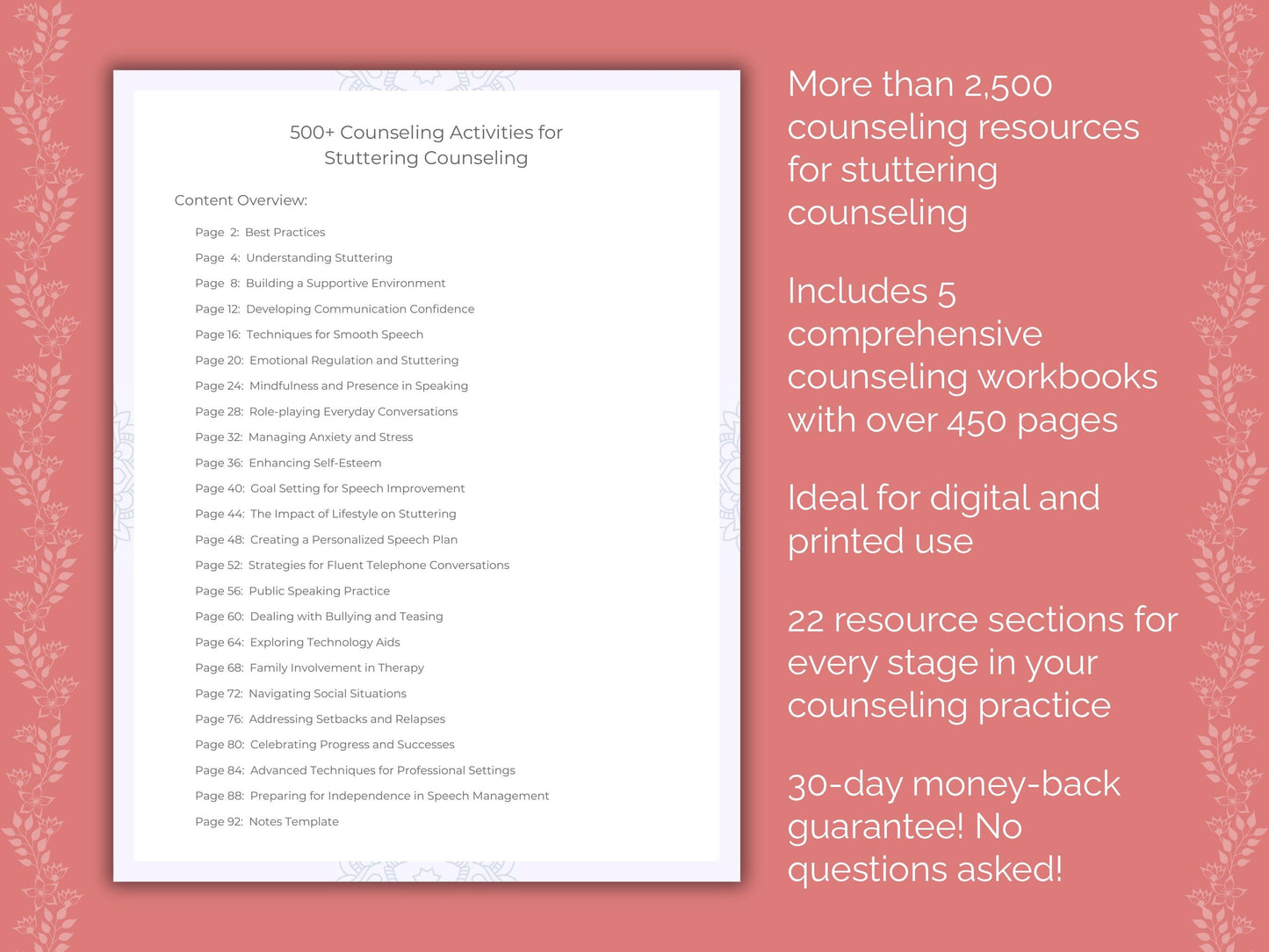 Stuttering Counseling Counseling Templates