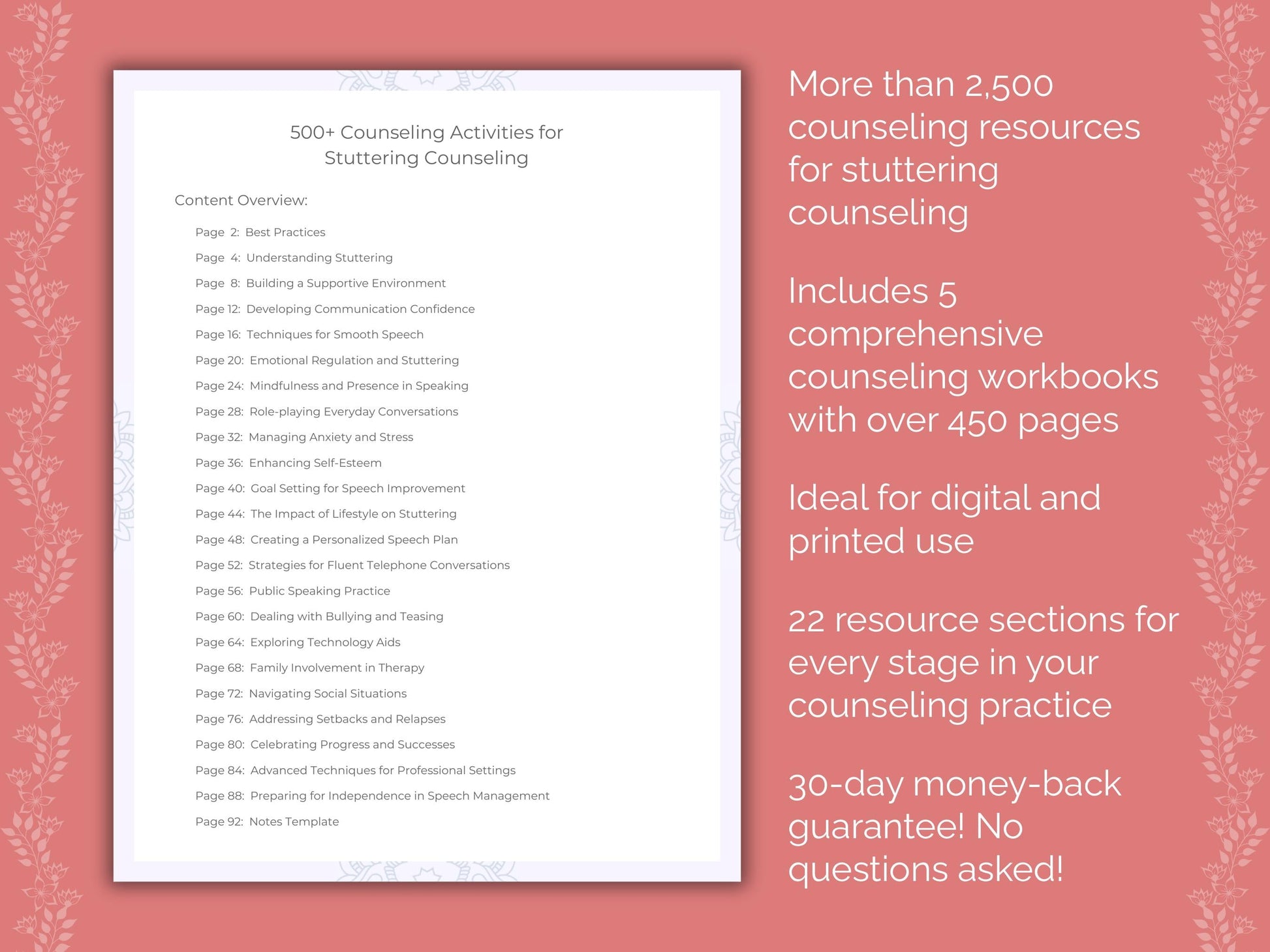 Stuttering Counseling Counseling Templates