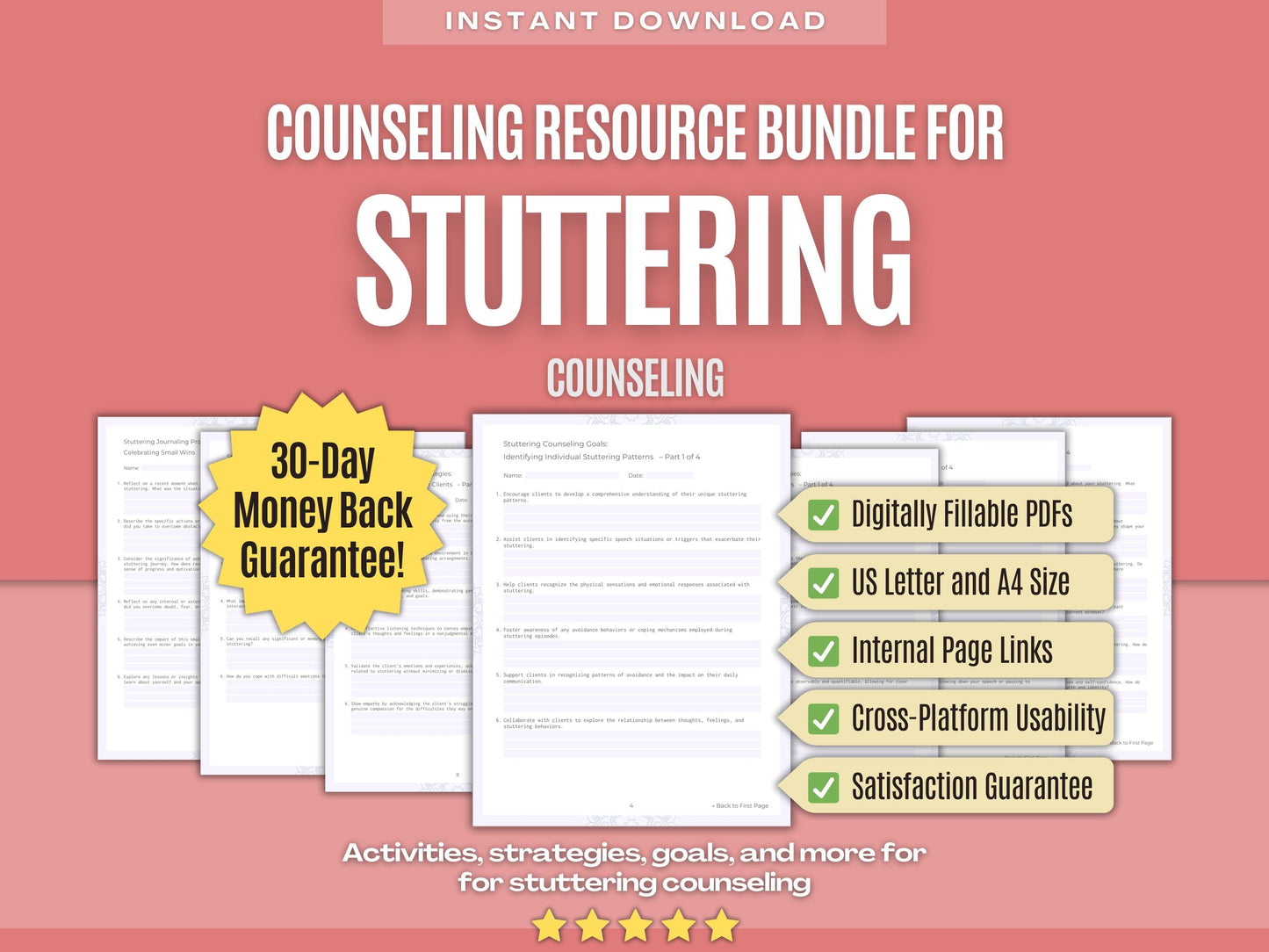 Stuttering Counseling Psychology Workbooks