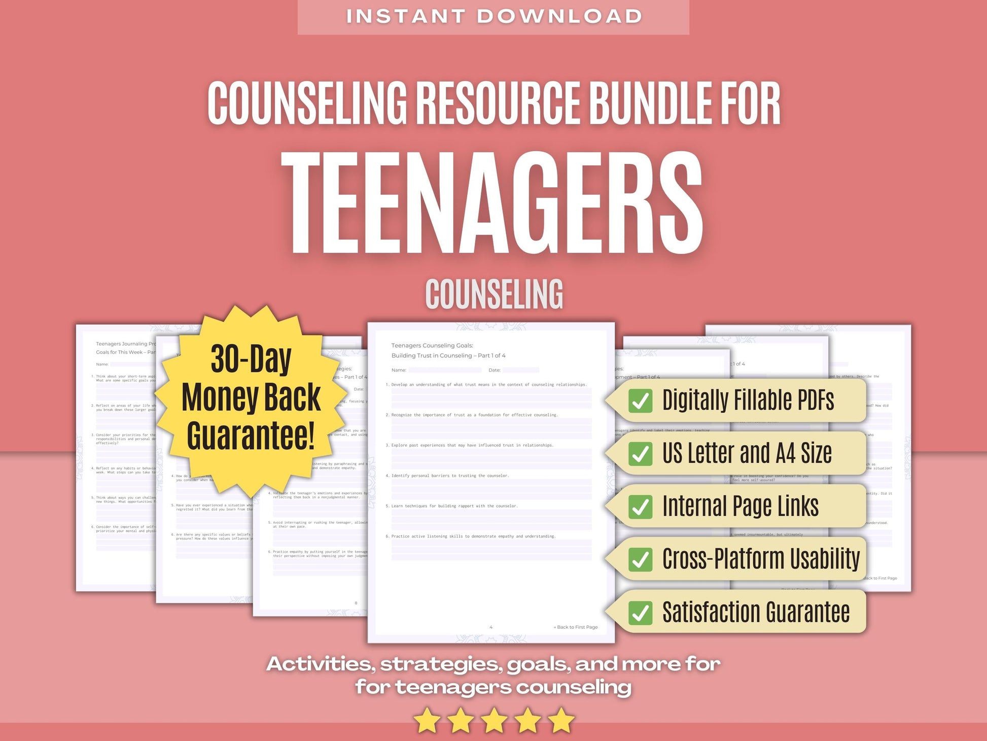 Teenagers Counseling Psychology Workbooks