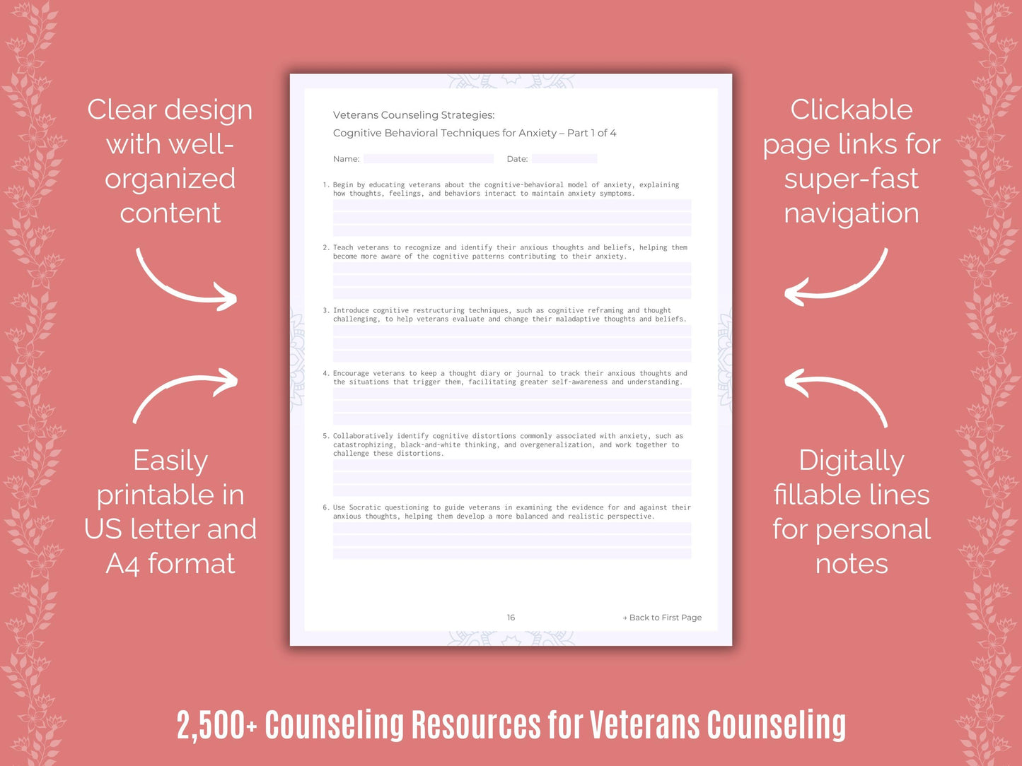 Veterans Counseling Counselor Cheat Sheets