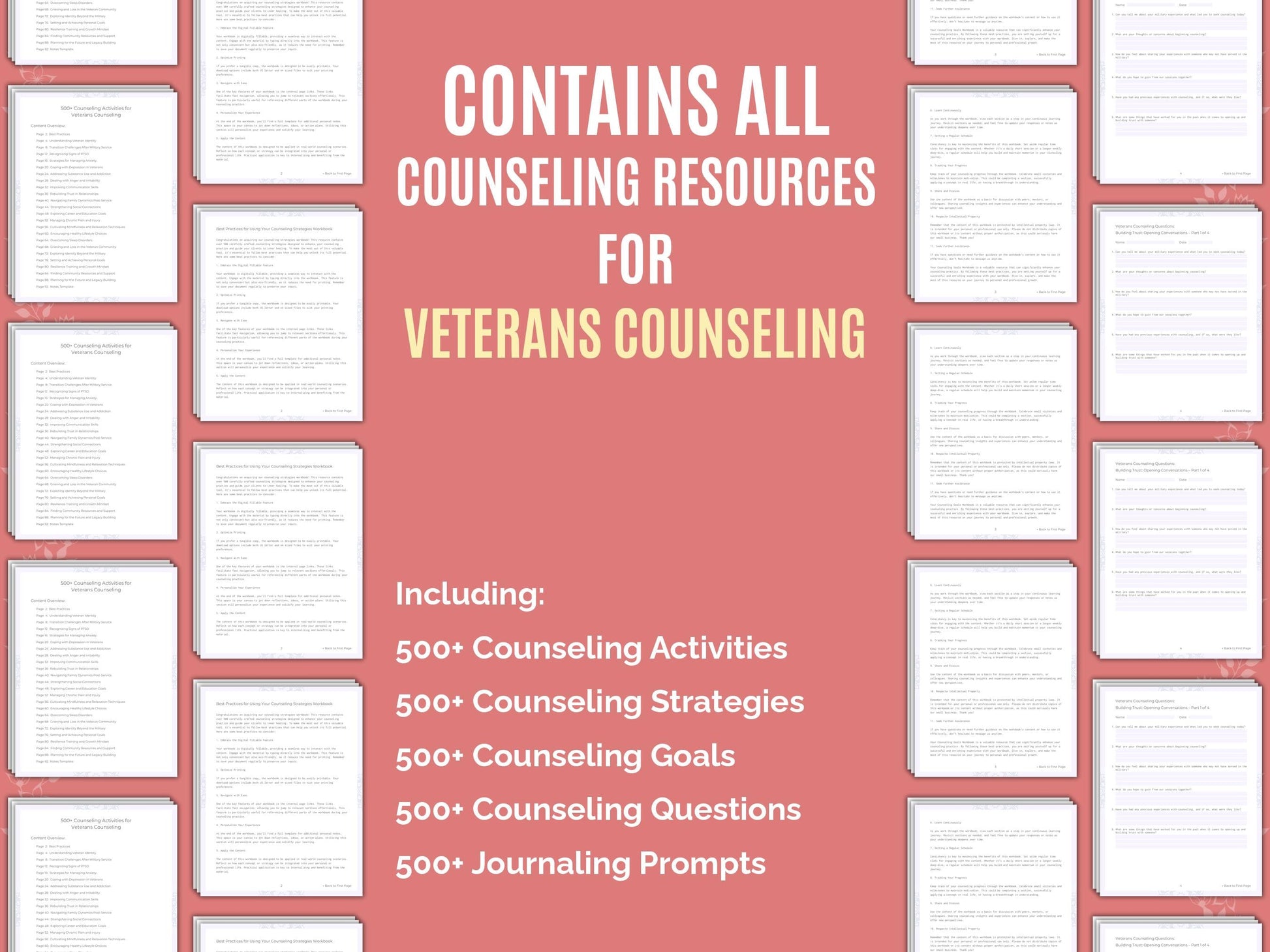 Veterans Counseling Therapist Worksheets