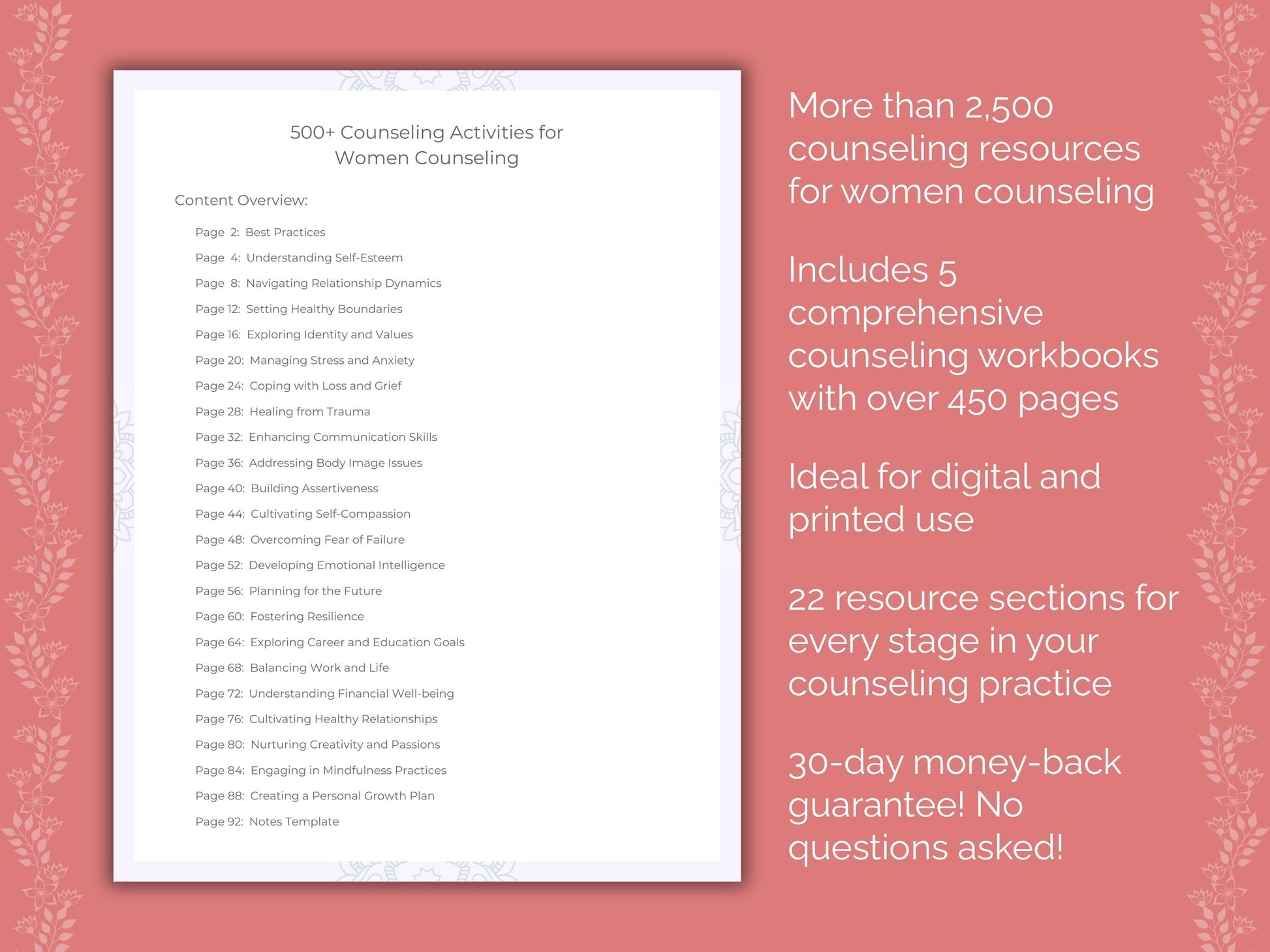 Women Counseling Counseling Templates