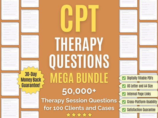 Cognitive Processing Therapy (CPT) Session Questions Psychology Workbooks