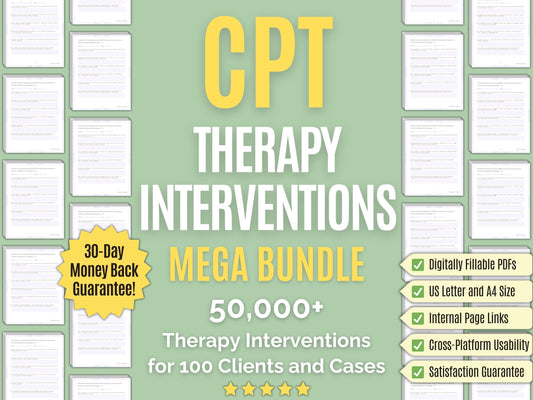 Cognitive Processing Therapy (CPT) Interventions Psychology Workbooks