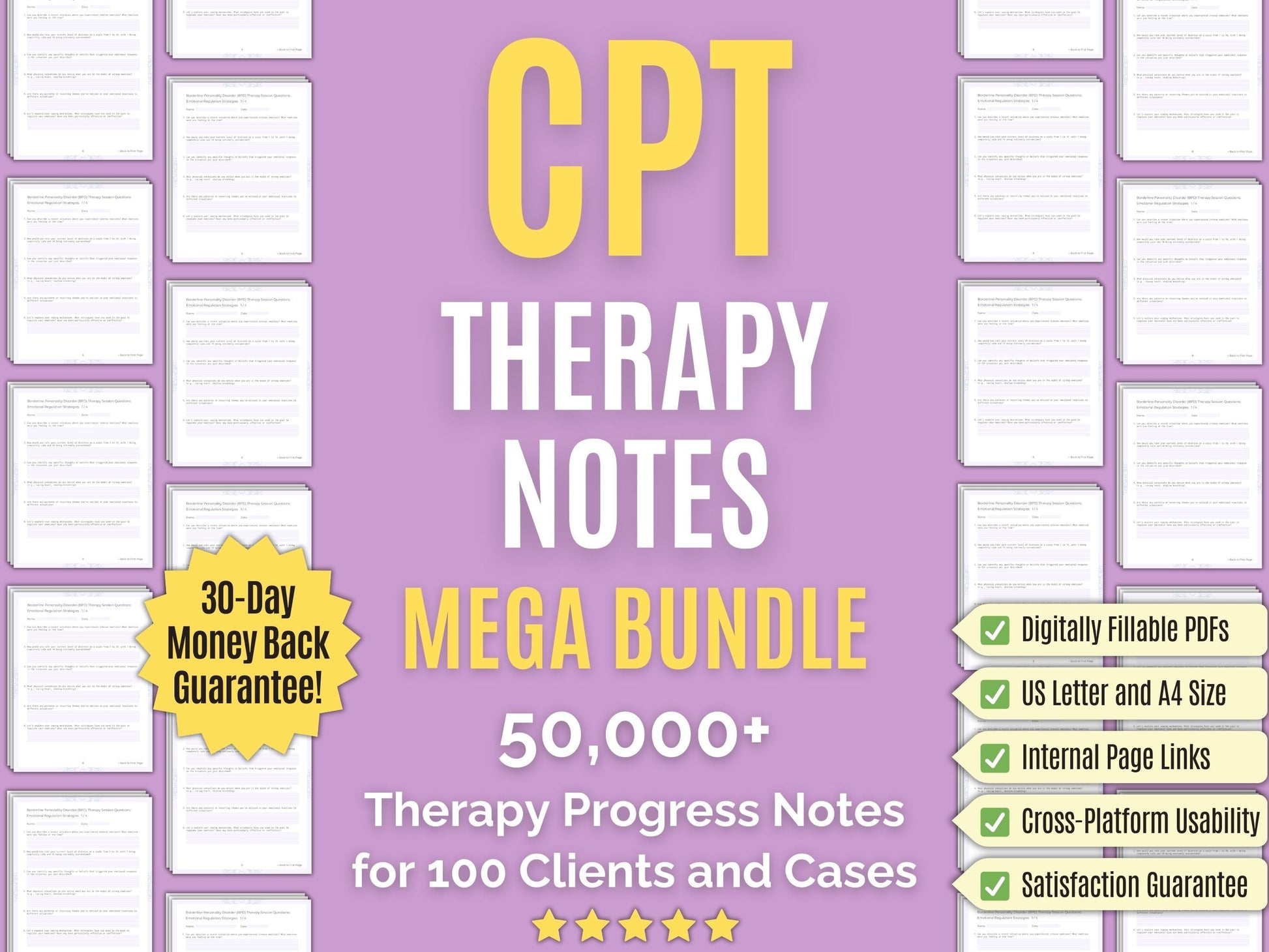 Cognitive Processing Therapy (CPT) Progress Notes Psychology Workbooks