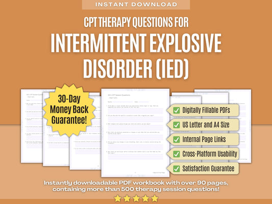 Intermittent Explosive Disorder (IED) Cognitive Processing Therapy (CPT) Psychology Workbooks