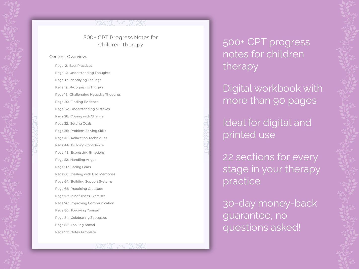 Children Cognitive Processing Therapy (CPT) Therapist Worksheets