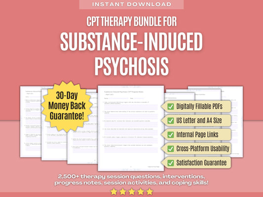 Substance-Induced Psychosis Cognitive Processing Therapy (CPT) Psychology Workbooks