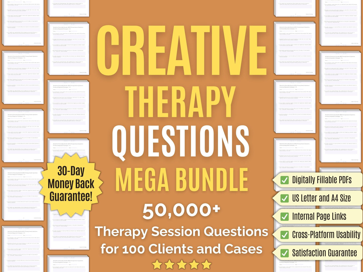 Creative Therapy Session Questions Psychology Workbooks