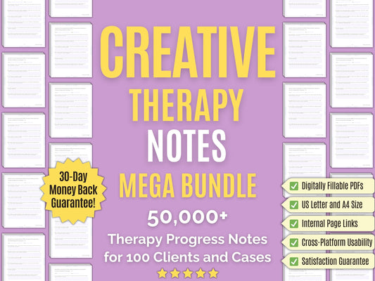 Creative Therapy Progress Notes Psychology Workbooks