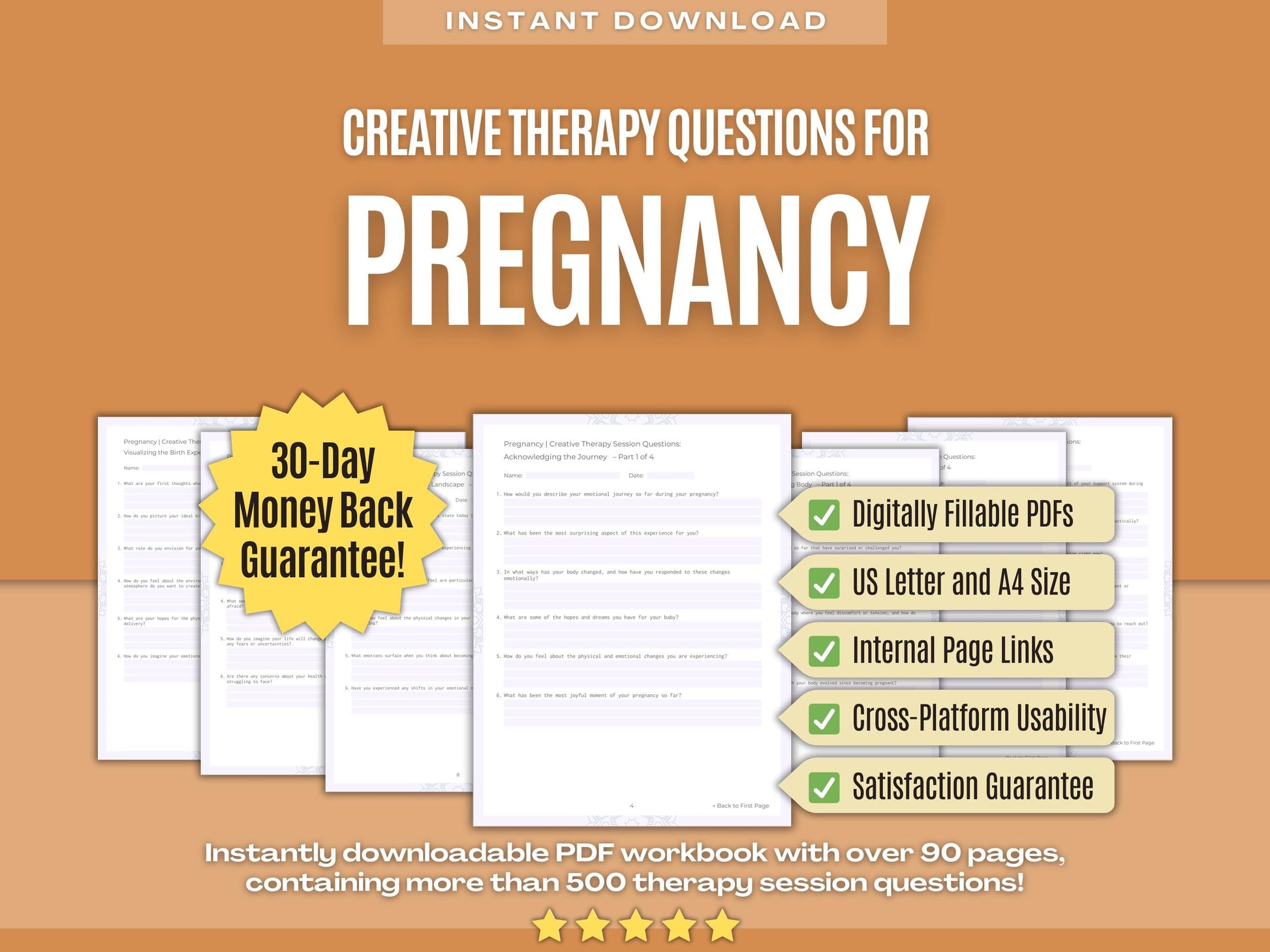 Pregnancy Creative Therapy Psychology Workbooks