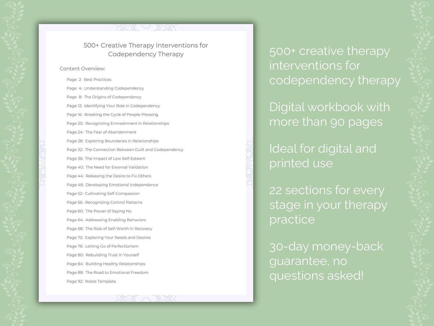 Codependency Creative Therapy Therapist Worksheets