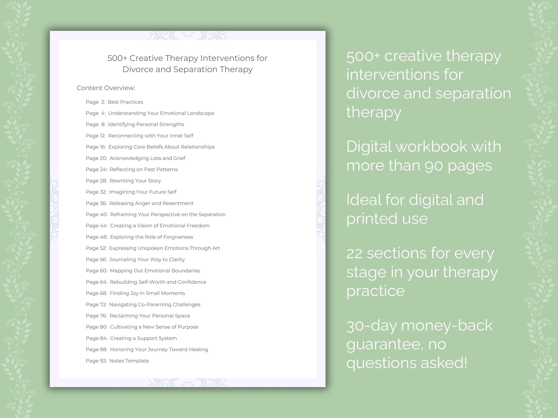 Divorce and Separation Creative Therapy Therapist Worksheets