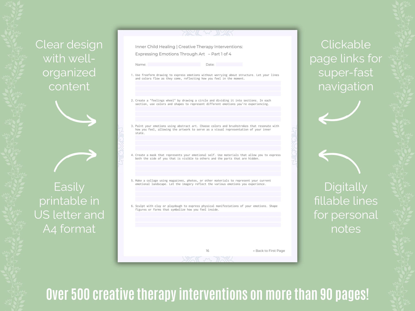 Inner Child Healing Creative Therapy Counseling Templates