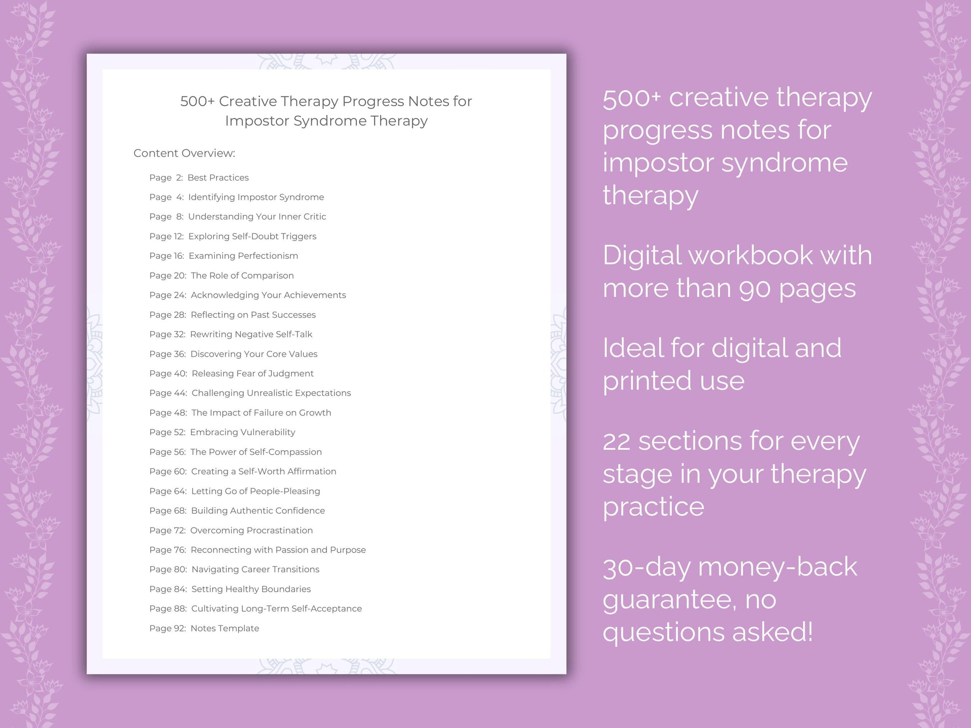 Impostor Syndrome Creative Therapy Therapist Worksheets
