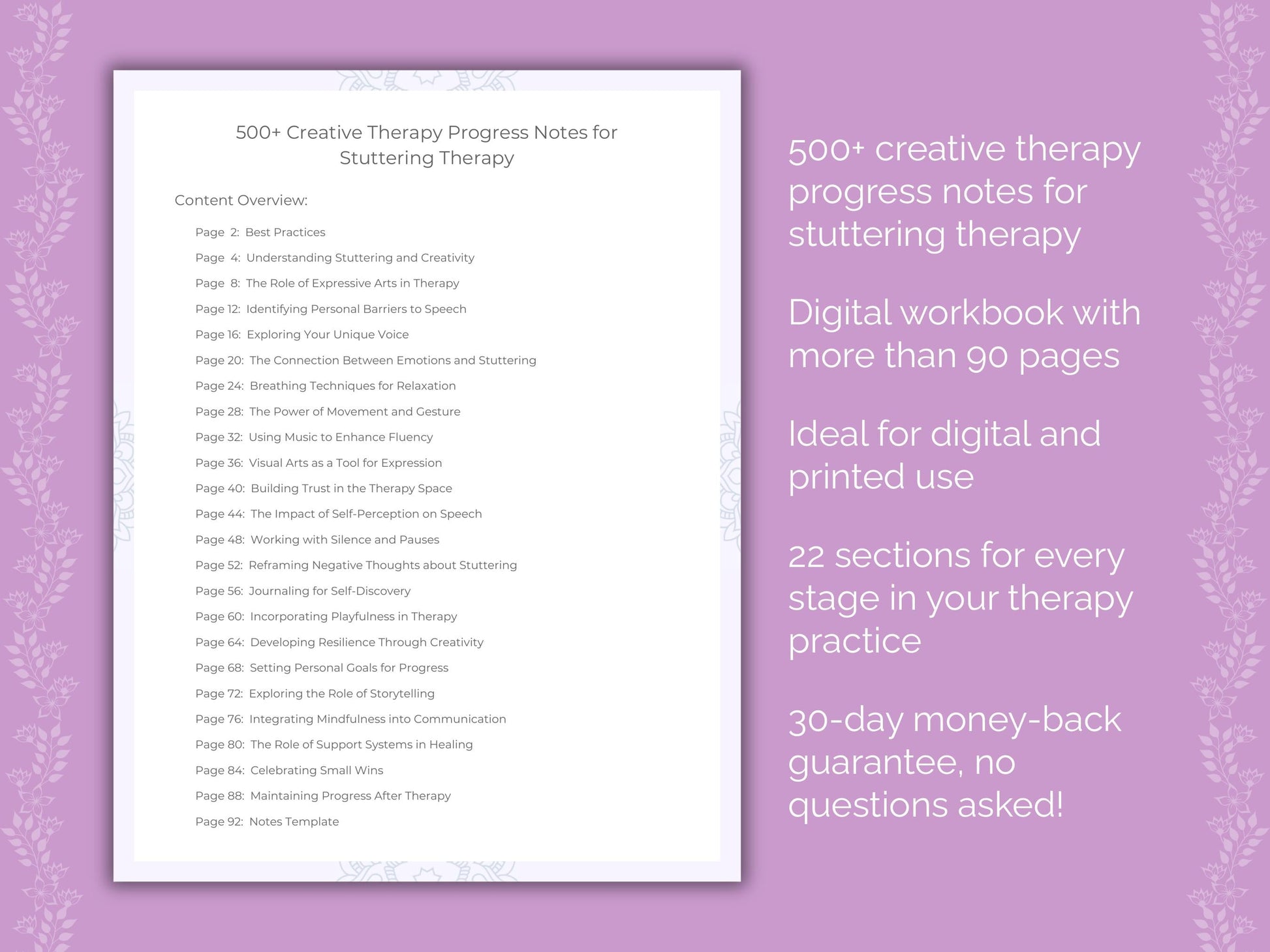 Stuttering Creative Therapy Therapist Worksheets