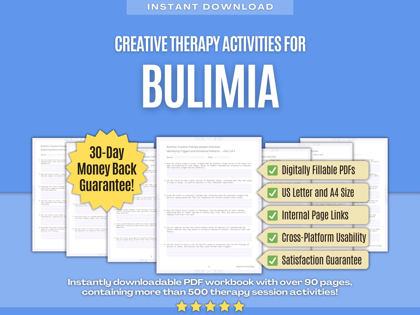 Bulimia Creative Therapy Psychology Workbooks