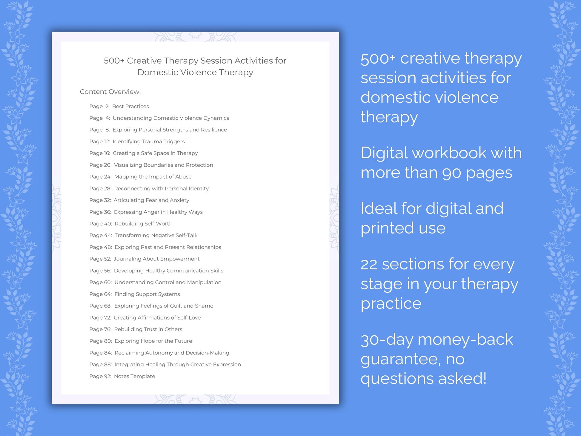 Domestic Violence Creative Therapy Therapist Worksheets