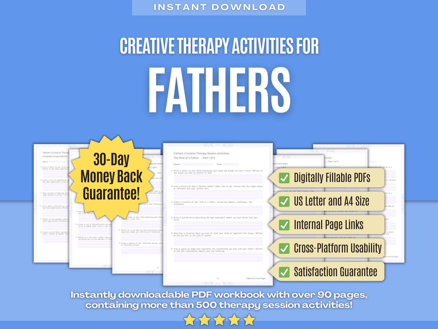 Fathers Creative Therapy Psychology Workbooks