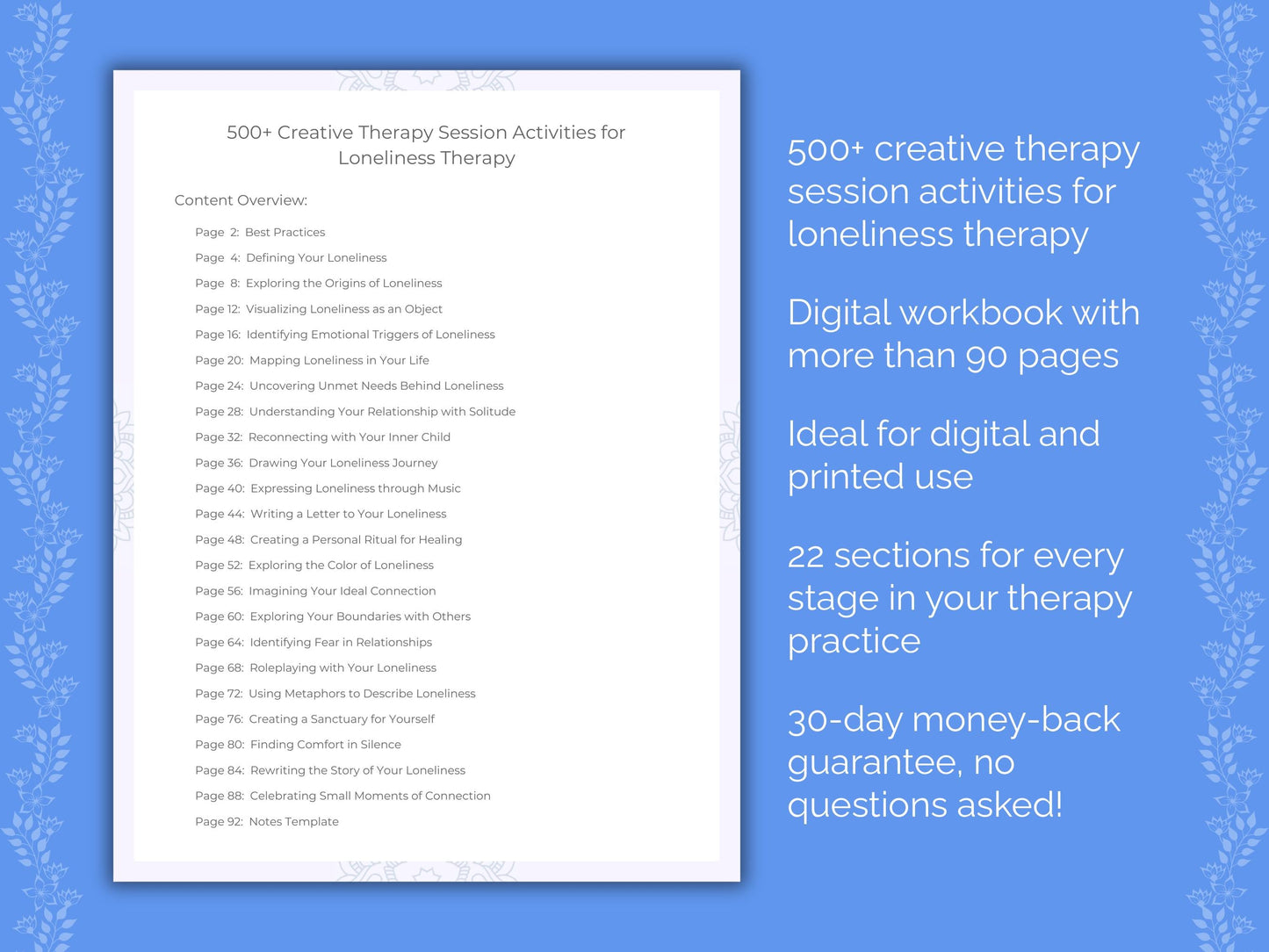 Loneliness Creative Therapy Therapist Worksheets
