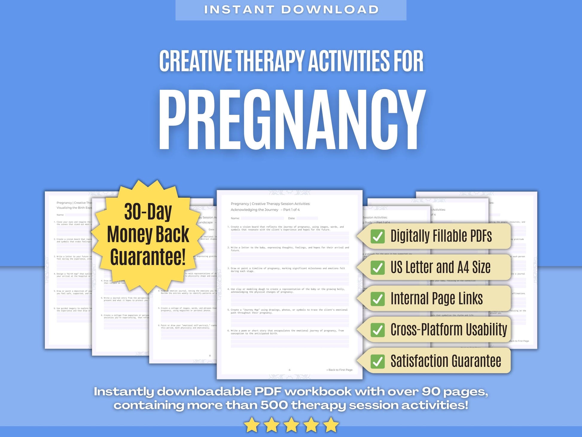 Pregnancy Creative Therapy Psychology Workbooks