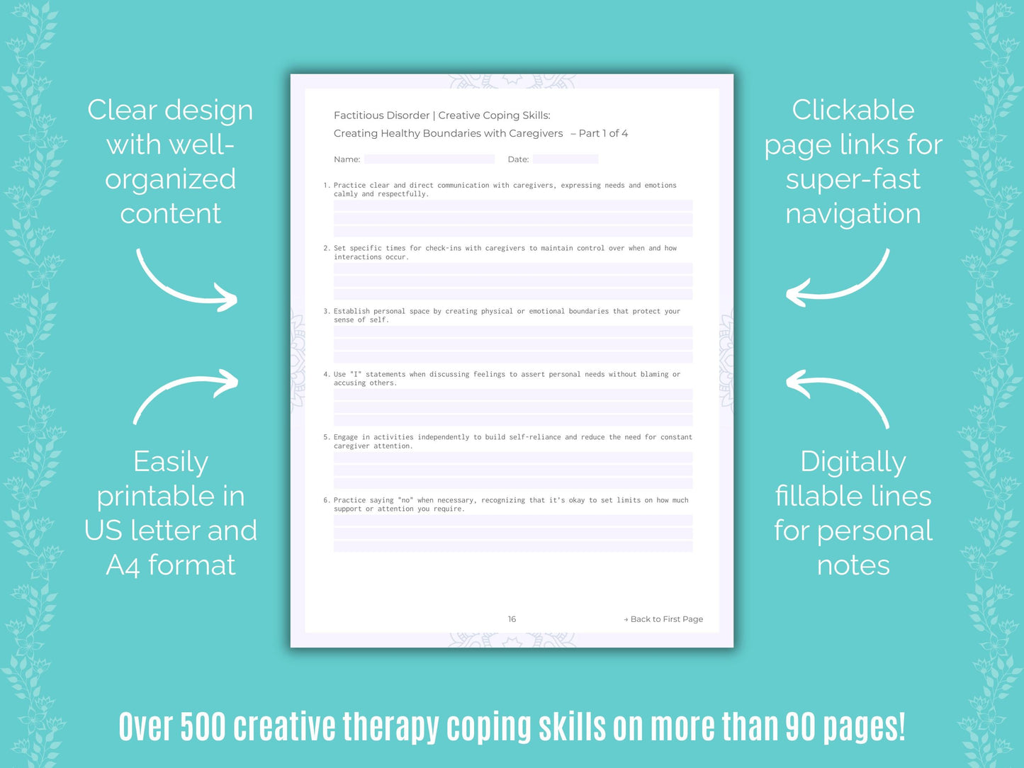 Factitious Disorder Creative Therapy Counseling Templates