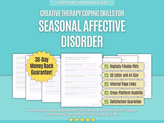 Seasonal Affective Disorder Creative Therapy Psychology Workbooks