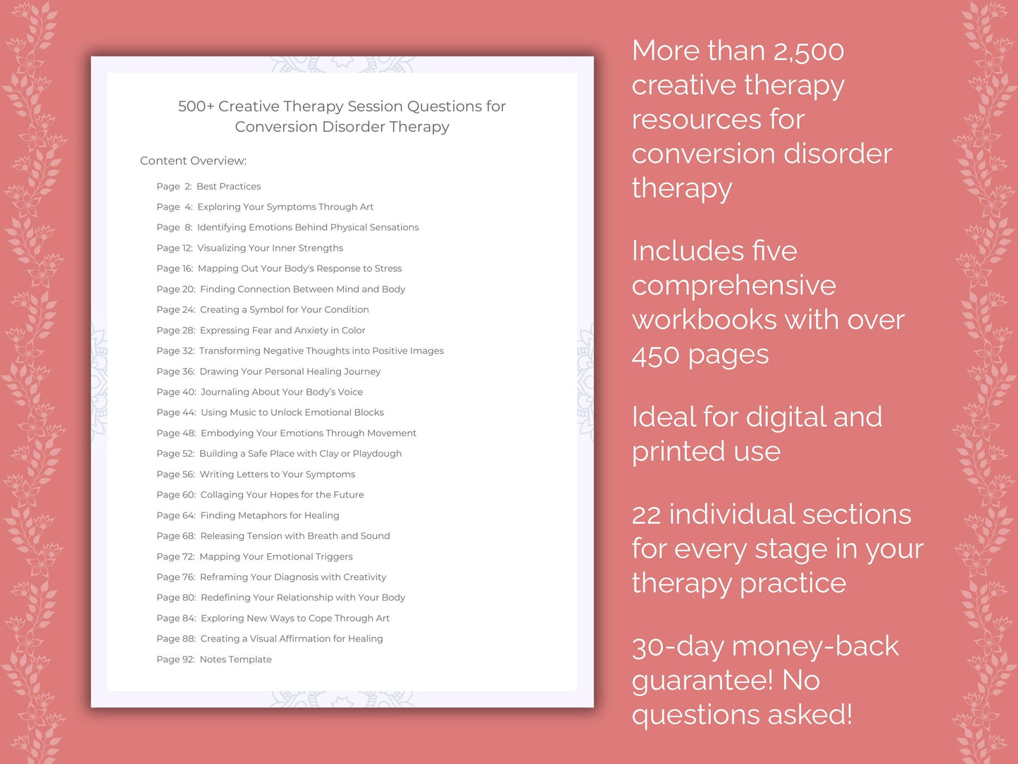 Conversion Disorder Creative Therapy Therapist Worksheets