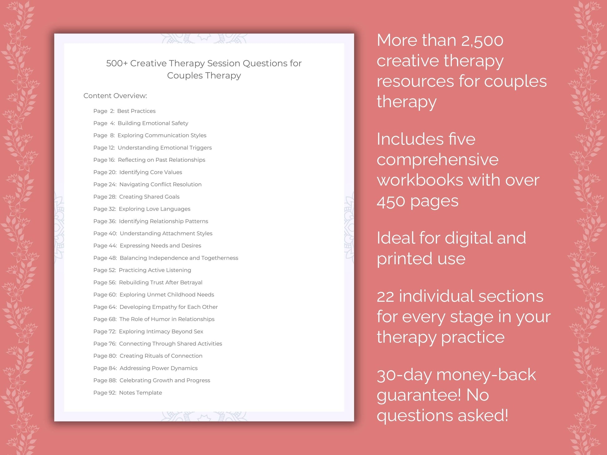 Couples Creative Therapy Therapist Worksheets