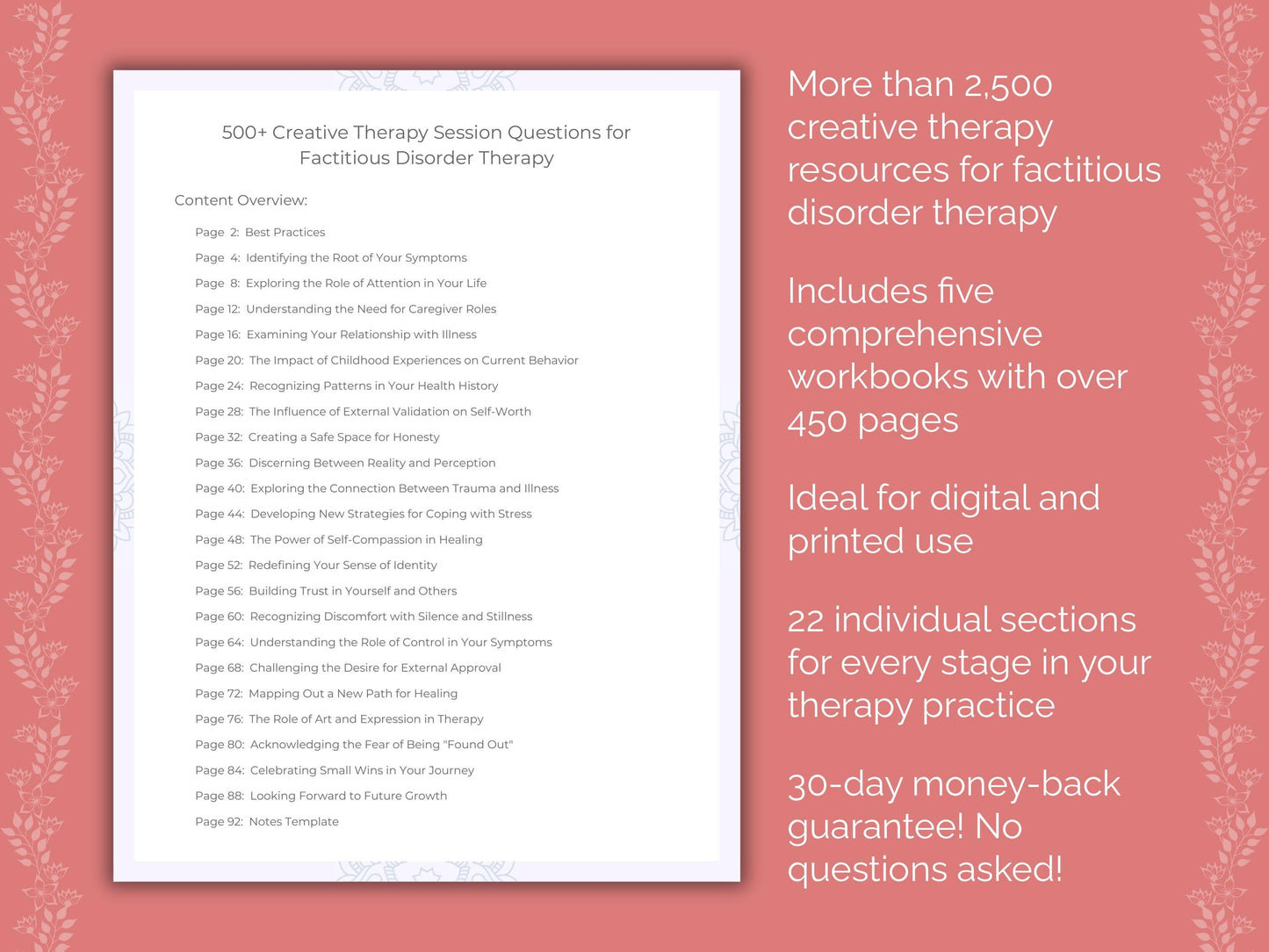 Factitious Disorder Creative Therapy Therapist Worksheets