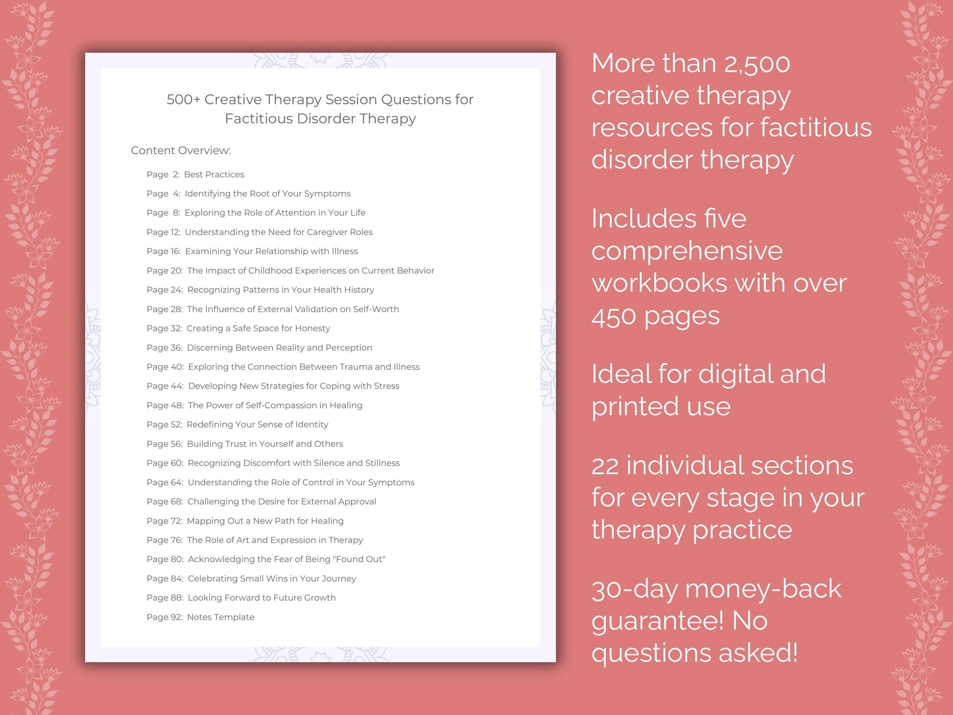 Factitious Disorder Creative Therapy Therapist Worksheets